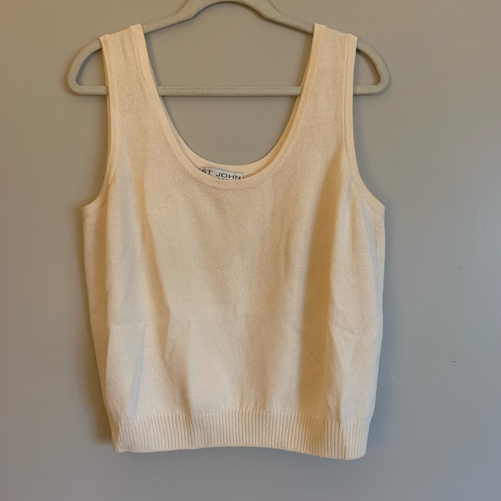 St. John Knit Cream Tank